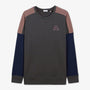 Sweat en molleton col rond WE LOVE SERGE gris anthracite en coton homme SERGE BLANCO