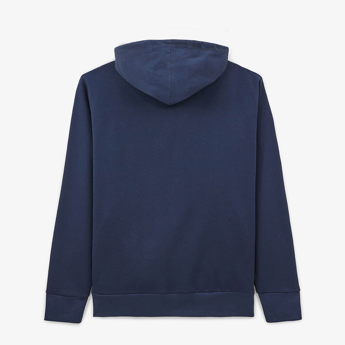 Sweat molleton à capuche en coton Sidney zippé bleu marine homme serge blanco