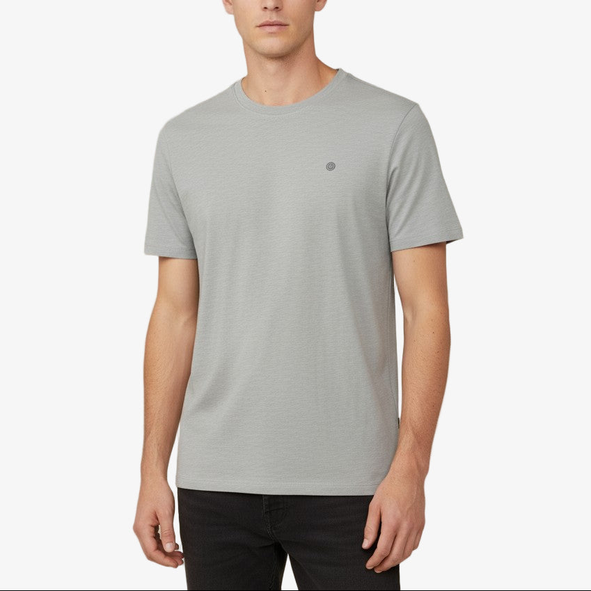 T-shirt En Coton Flammé Gris Souris Homme SERGE BLANCO