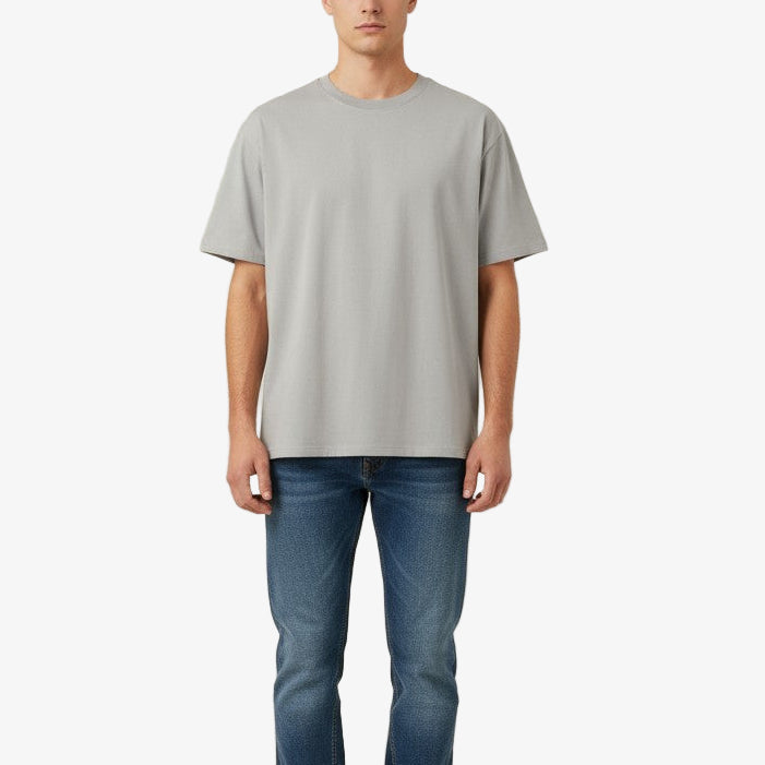 T-shirt Manches Courtes En Coton Stretch Gris Souris Tarike Homme SERGE BLANCO