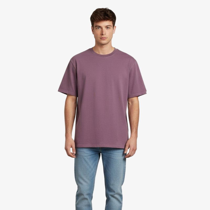 T-shirt Manches Courtes En Coton Stretch Violet Pourpre Tarike Homme SERGE BLANCO