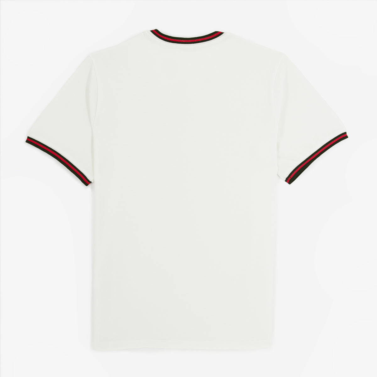 T-shirt STADE blanc en coton col et manches liserés Stade Toulousain