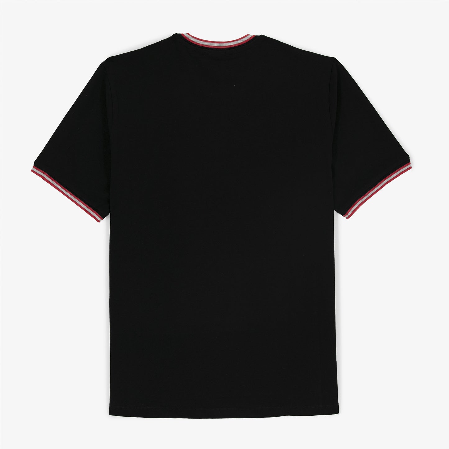T-shirt STADE noir en coton col et manches liserés Stade Toulousain