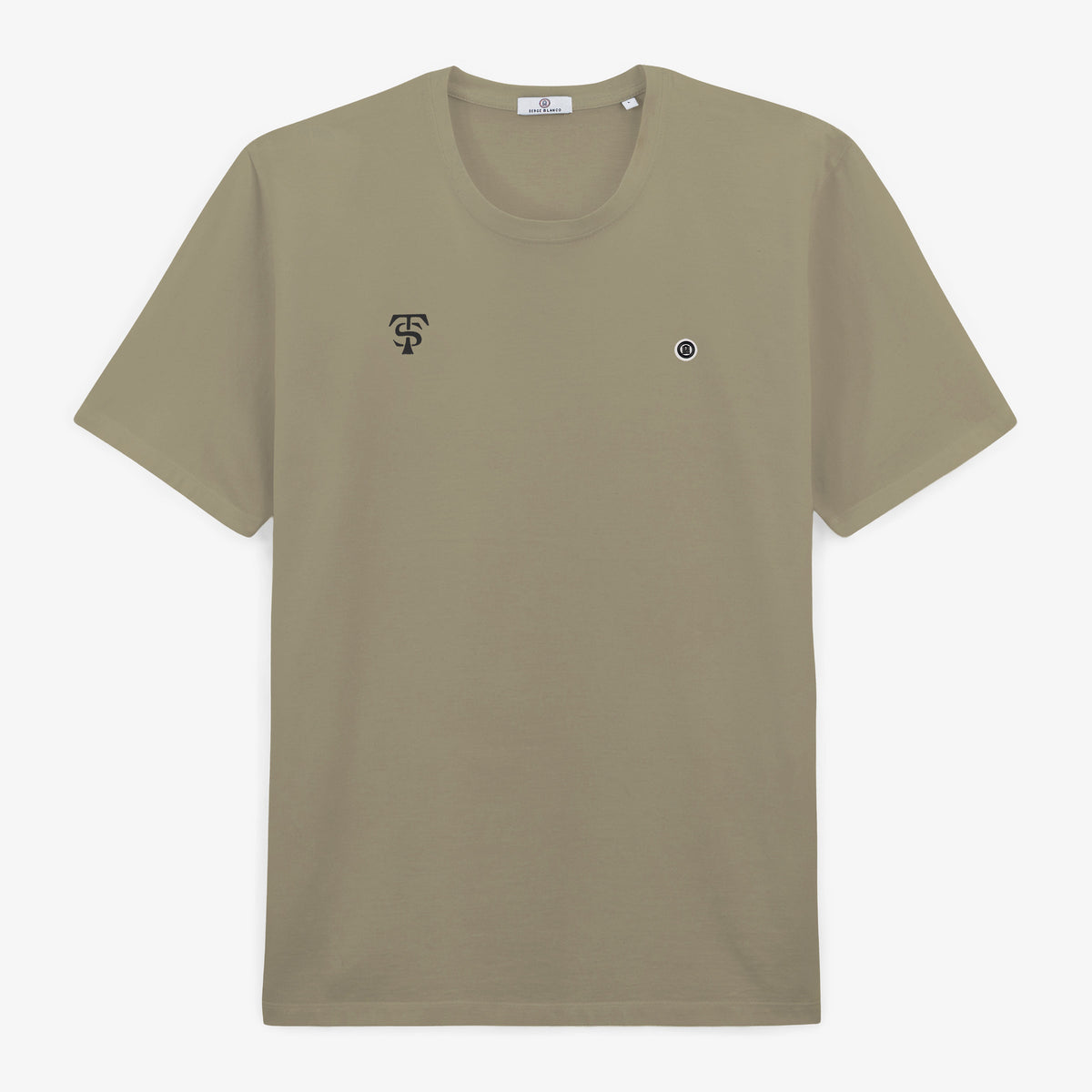 T-shirt Saint-Sernin en coton beige travertin Stade Toulousain