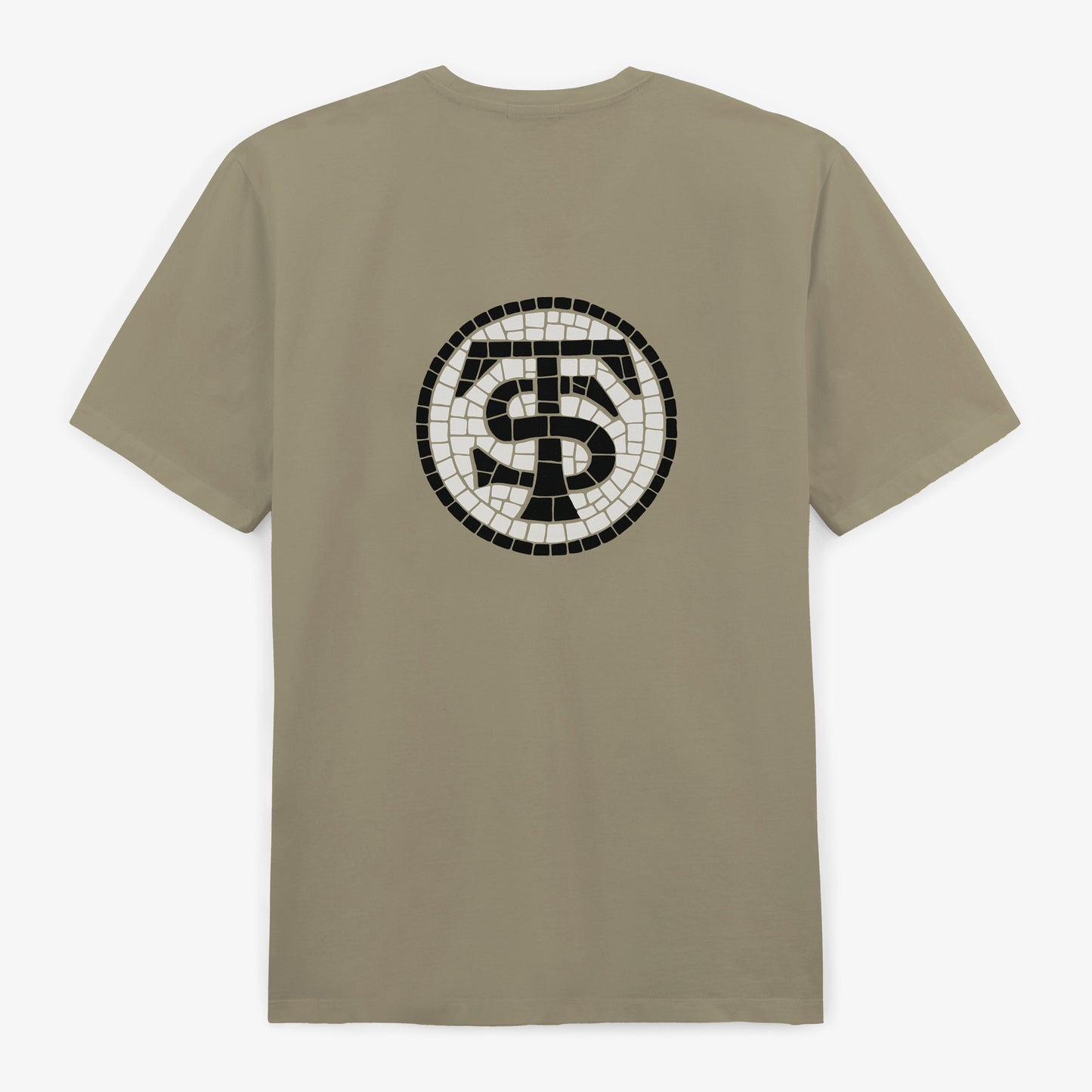 T-shirt Saint-Sernin en coton beige travertin Stade Toulousain