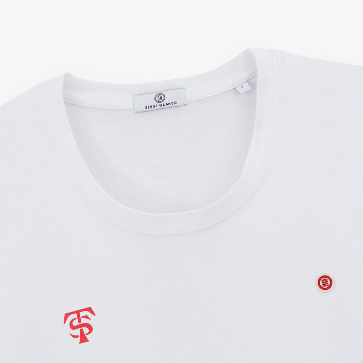T-shirt "Saint-Sernin" en coton blanc Stade Toulousain