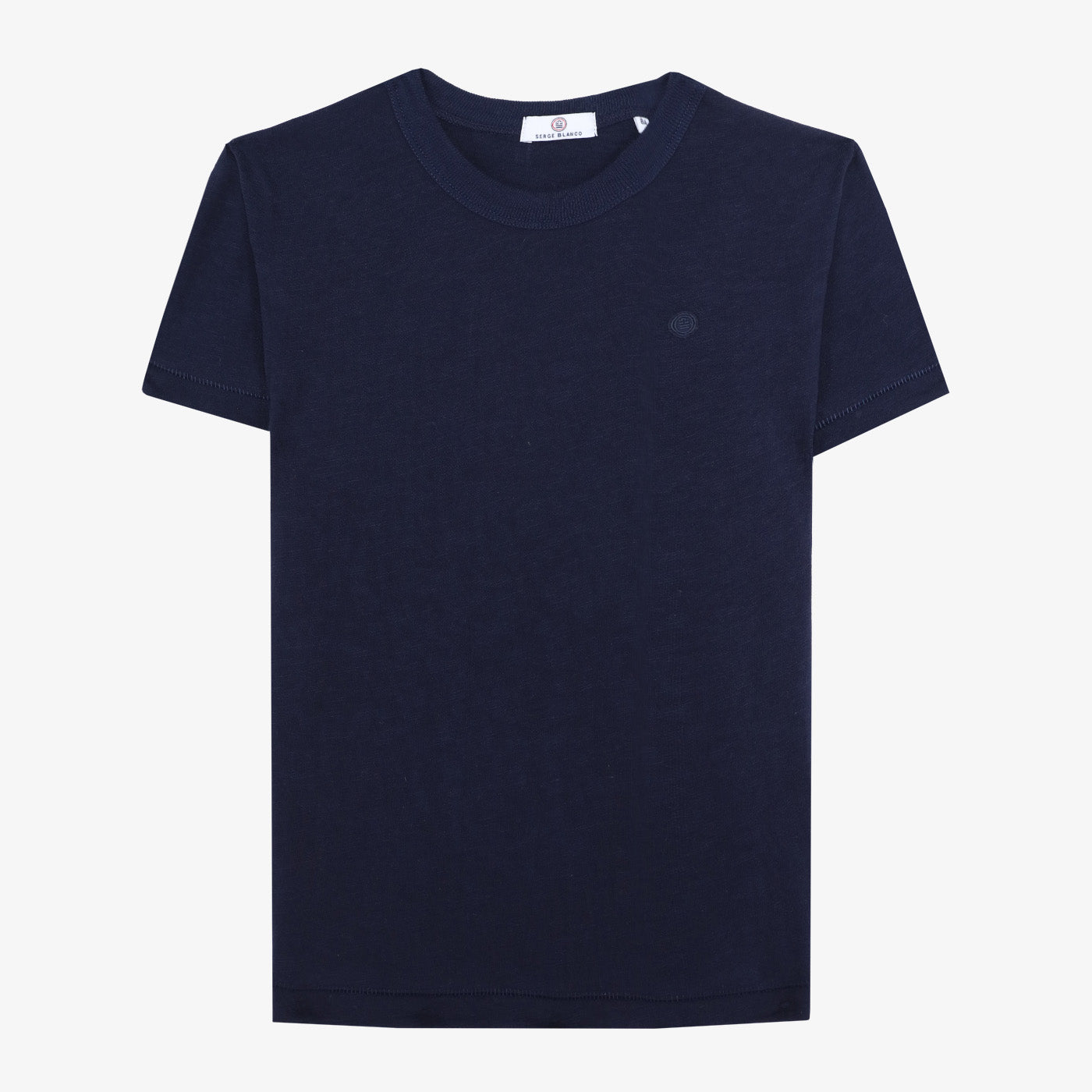 T-shirt garcon en jersey de coton bleu marine SERGE BLANCO