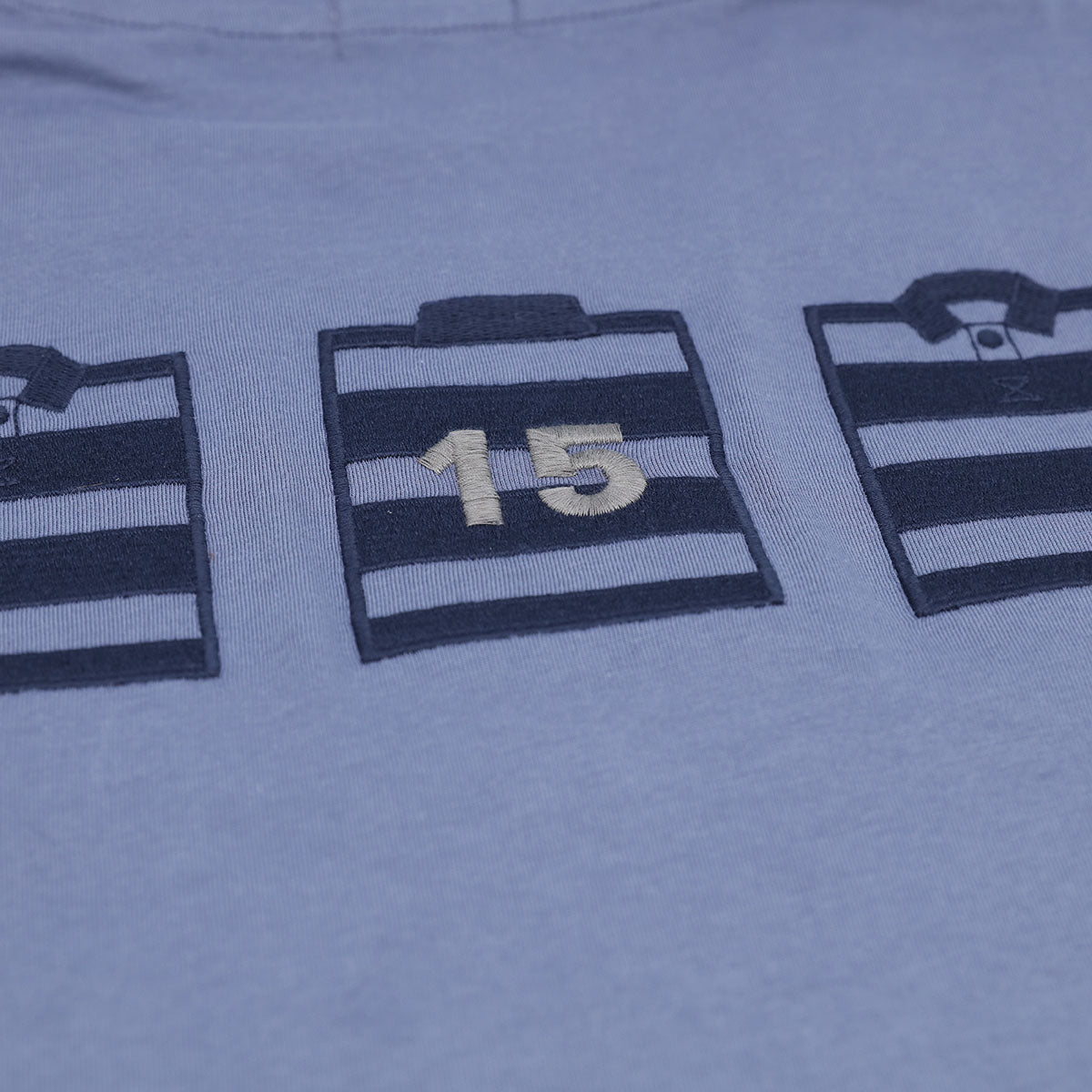 T-shirt manches courtes bleu ciel imprime dos en coton homme SERGE BLANCO