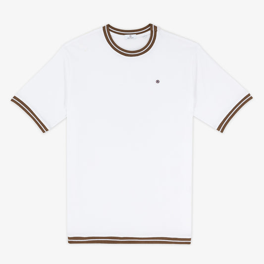 T-shirt manches courtes en coton blanc Thomson homme SERGE BLANCO
