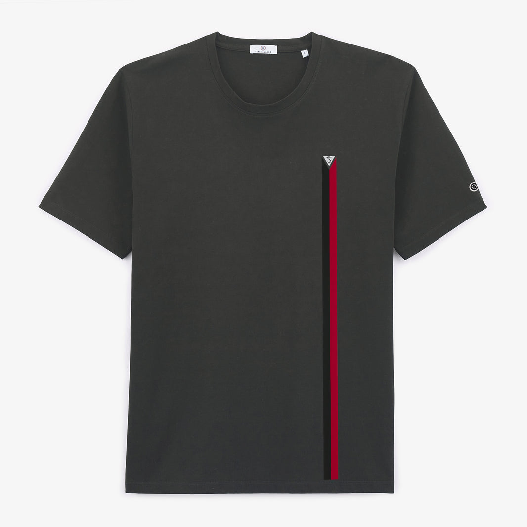 Rotes T-Shirt aus Baumwolljersey in Anthrazitgrau, Stade Toulousain