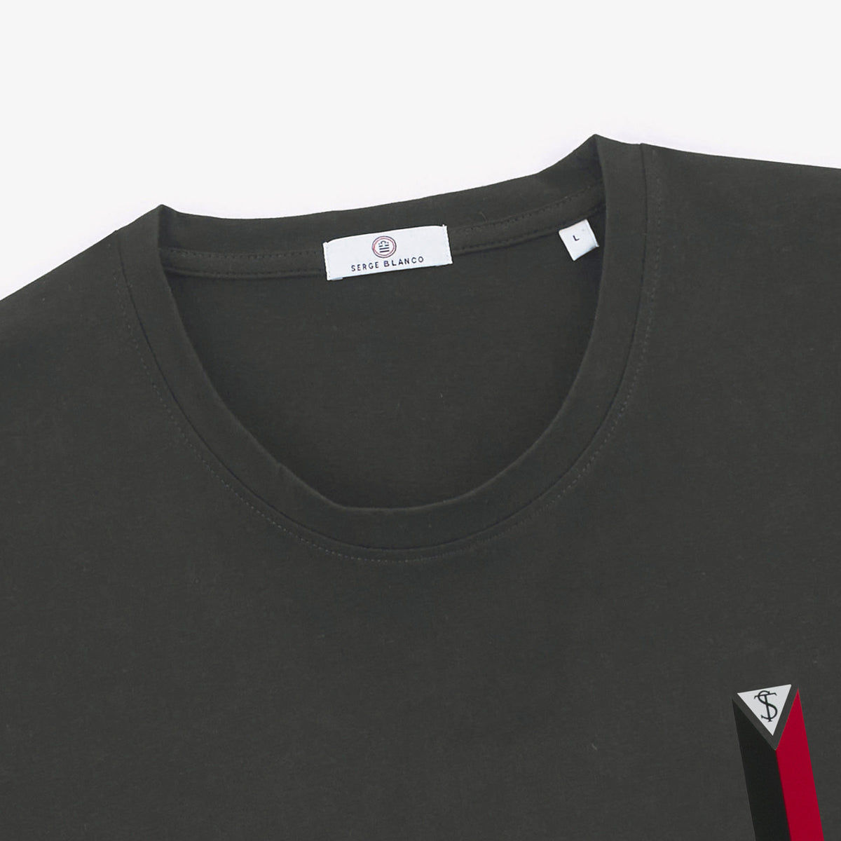 T-shirt vierge rouge en coton jersey gris anthracite Stade Toulousain