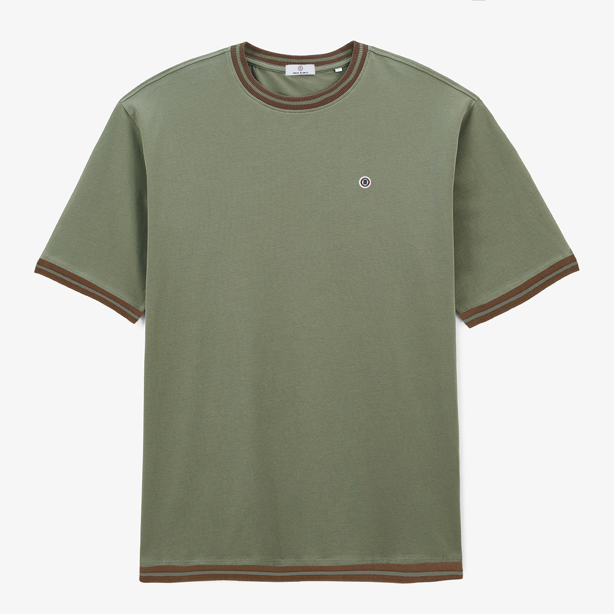 T-shirt manches courtes en coton vert army