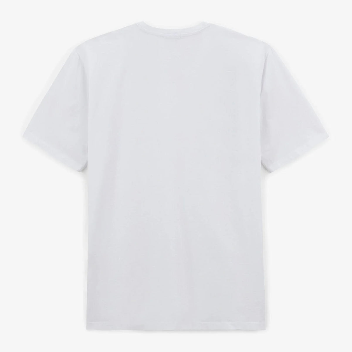 T-Shirt „Tobias“ mit Rundhalsausschnitt aus weißer Baumwolle und Aufdruck auf der Brust