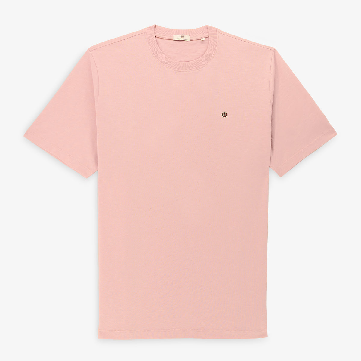 T-shirt manches courtes Tristan en coton slub rose