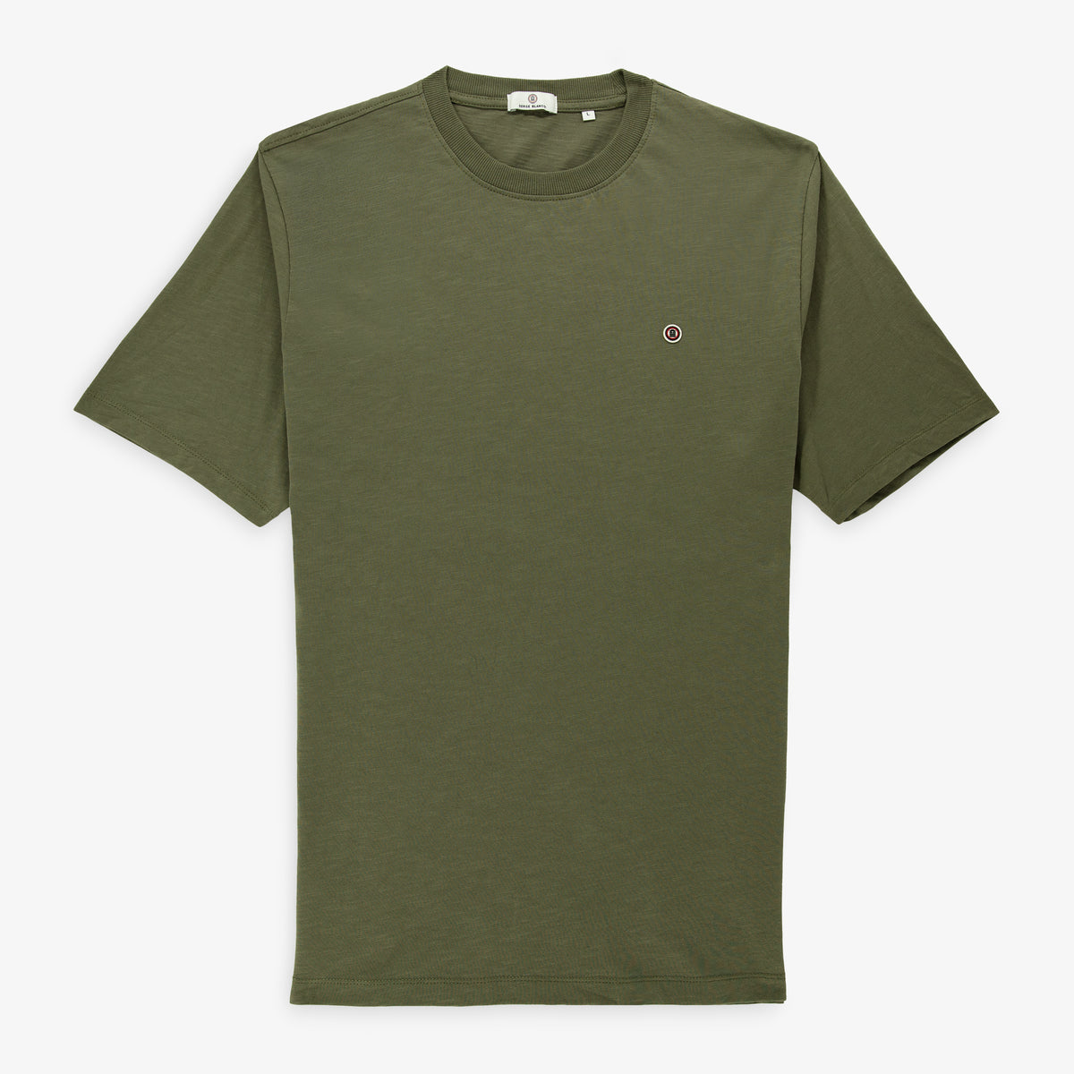 T-shirt manches courtes Tristan en coton slub kaki