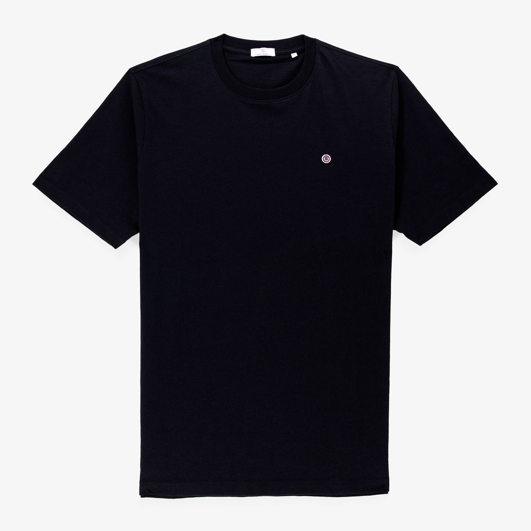 T-shirt manches courtes Tristan en coton slub noir