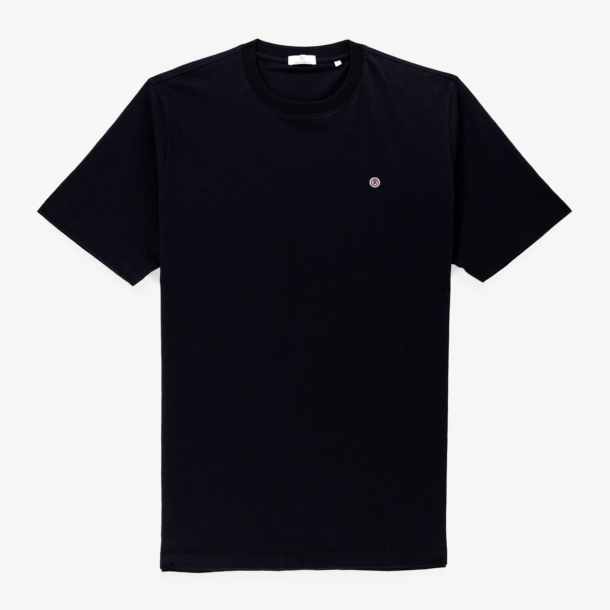 T-shirt manches courtes Tristan en coton slub noir