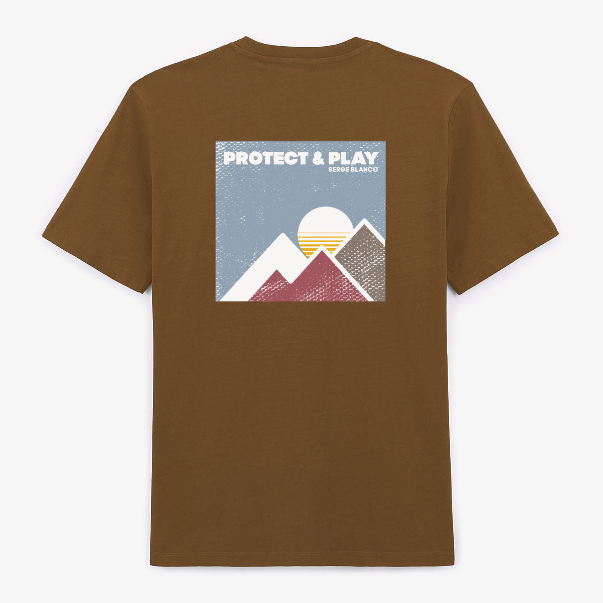 Short-sleeved cotton T-shirt with a fawn print