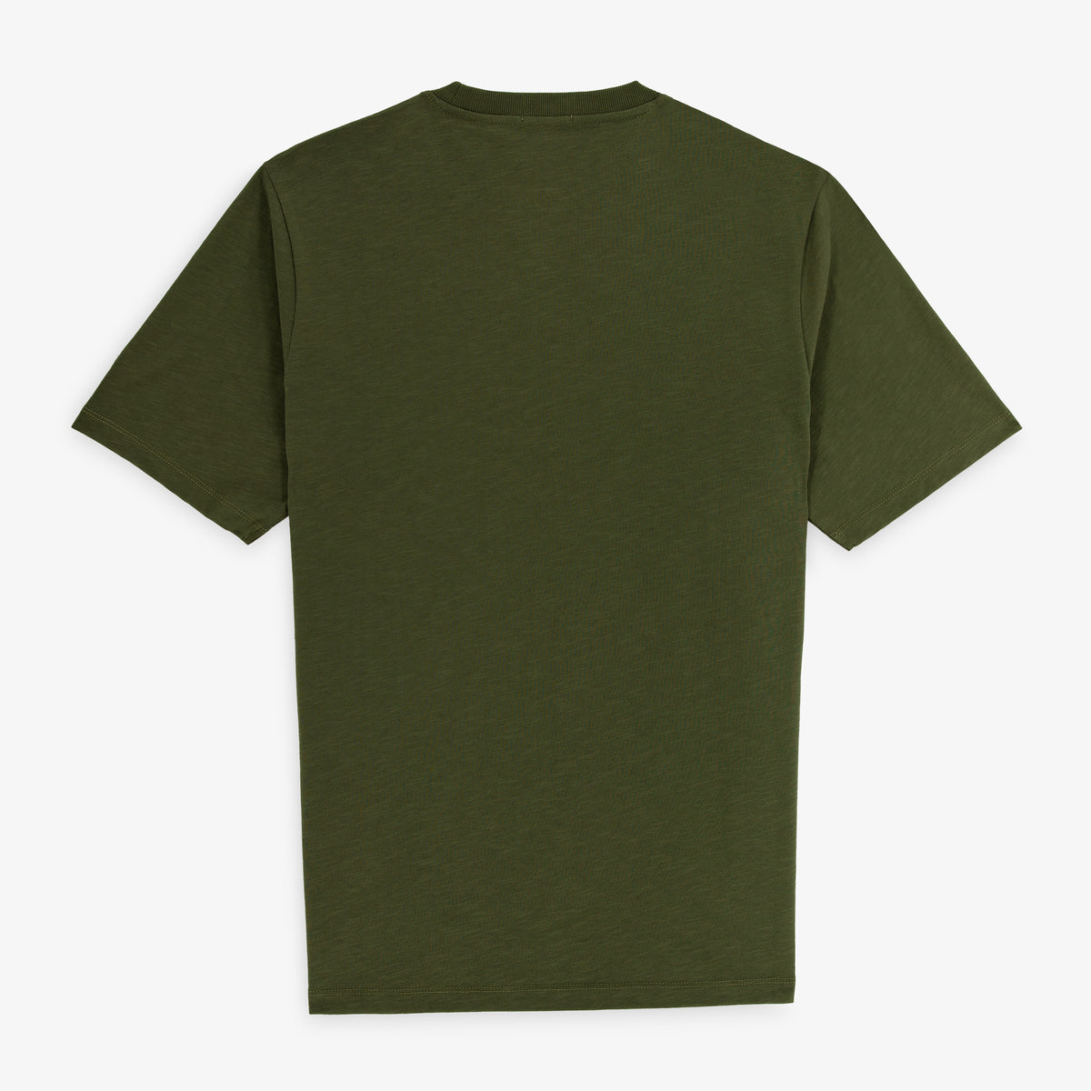 T-shirt manches courtes Tony en coton slub kaki