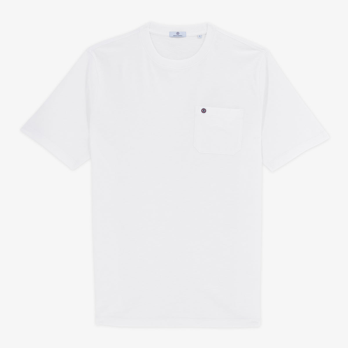 T-shirt manches courtes Tony en coton slub blanc