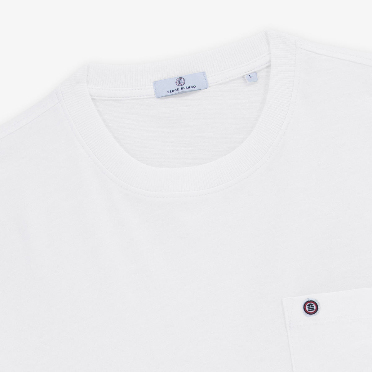 T-shirt manches courtes Tony en coton slub blanc