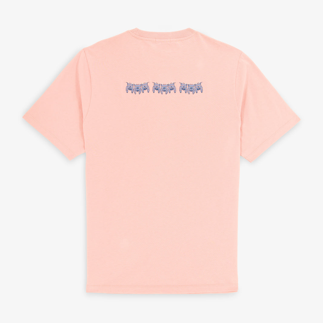 T-shirt manches courtes Théo en coton rose