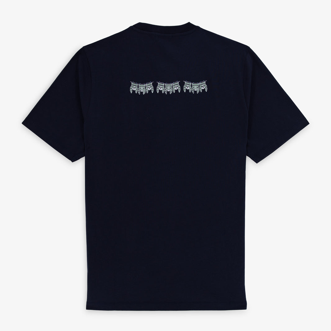 T-shirt manches courtes Théo en coton bleu marine