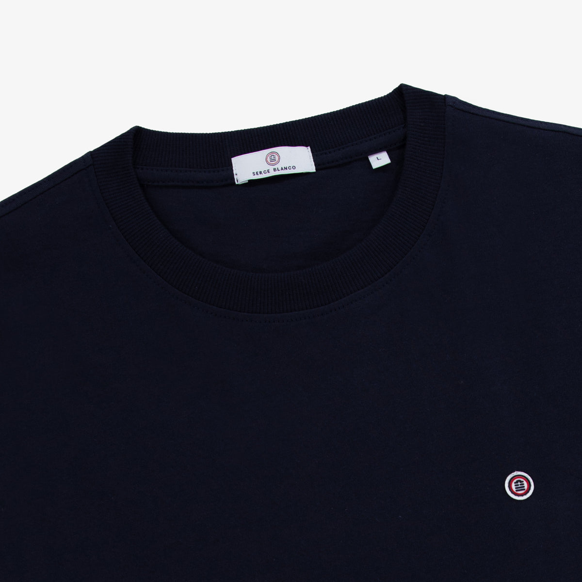 T-shirt manches courtes Théo en coton bleu marine
