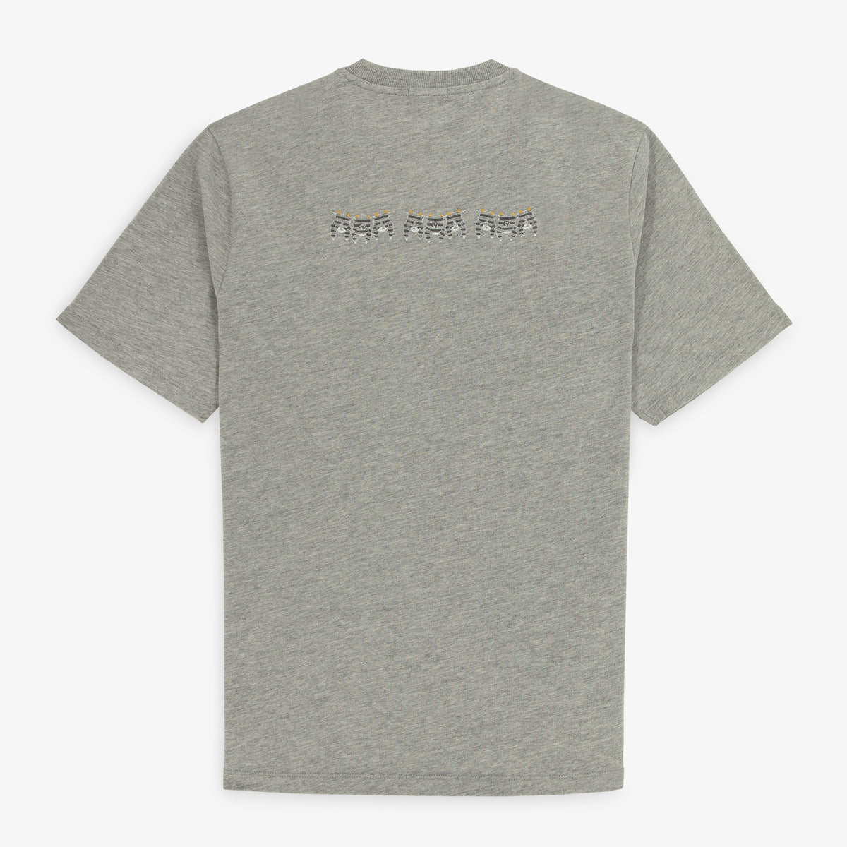 T-shirt manches courtes Théo en coton gris chiné