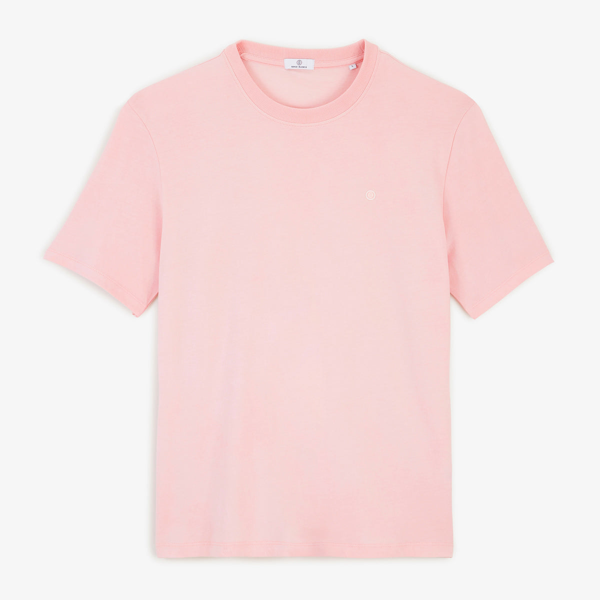 T-shirt manches courtes col rond Théo rose pivoine
