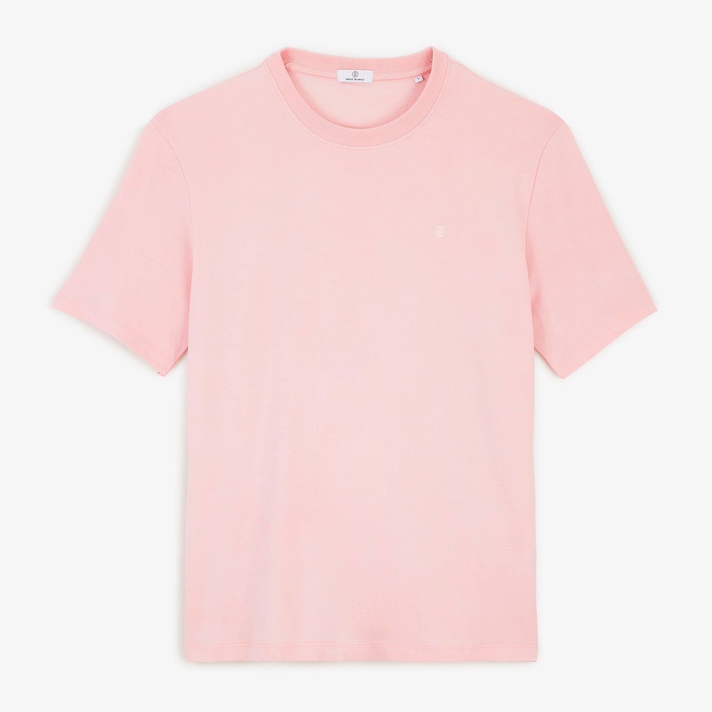 T-shirt manches courtes col rond Théo rose pivoine
