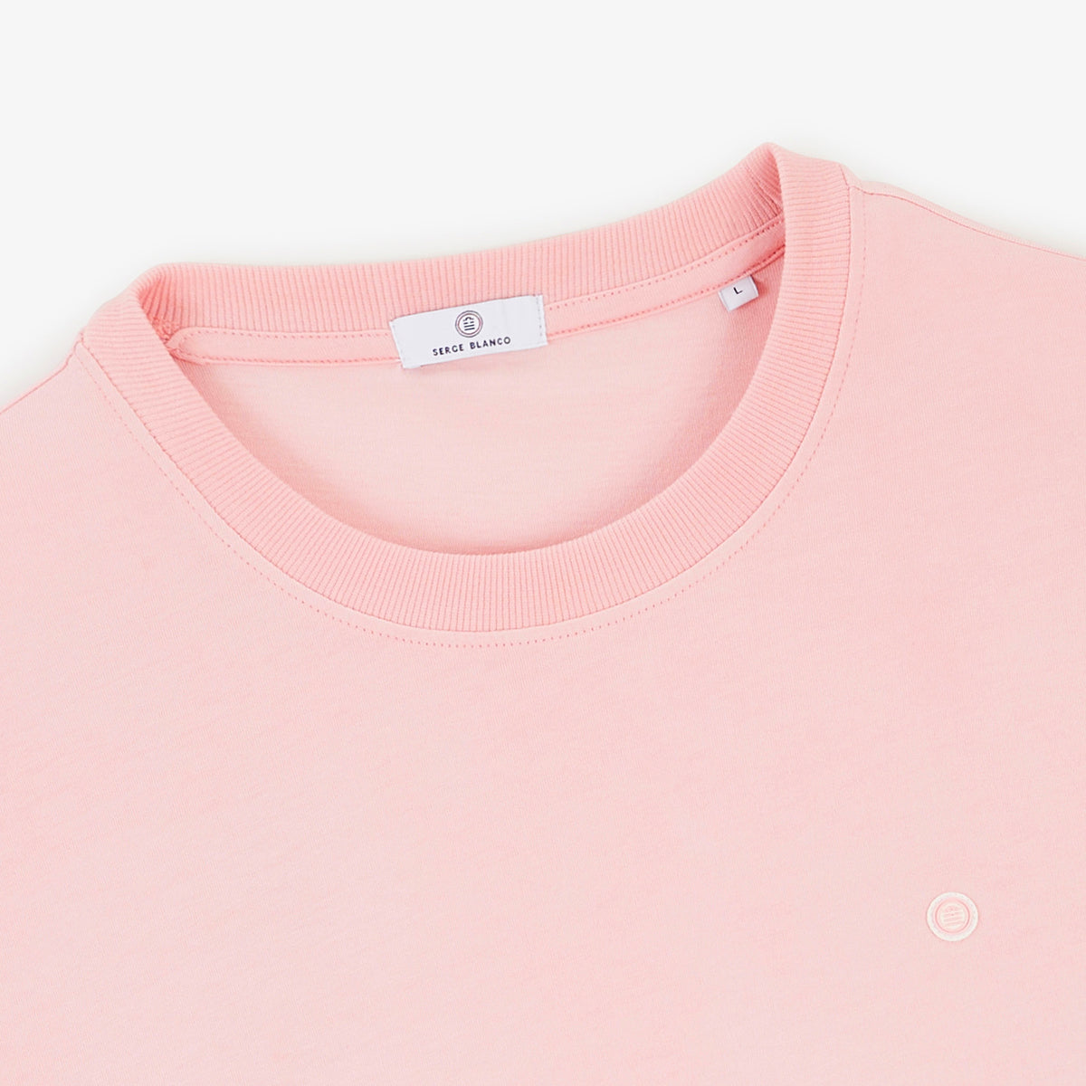 T-shirt manches courtes col rond Théo rose pivoine