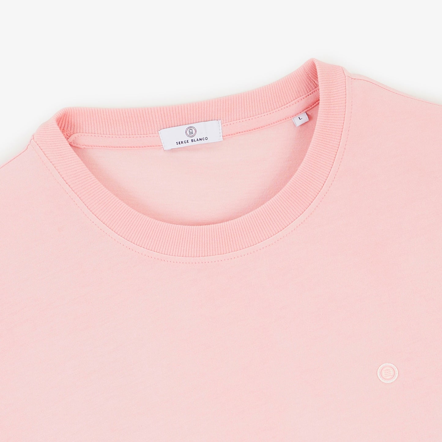 T-shirt manches courtes col rond Théo rose pivoine