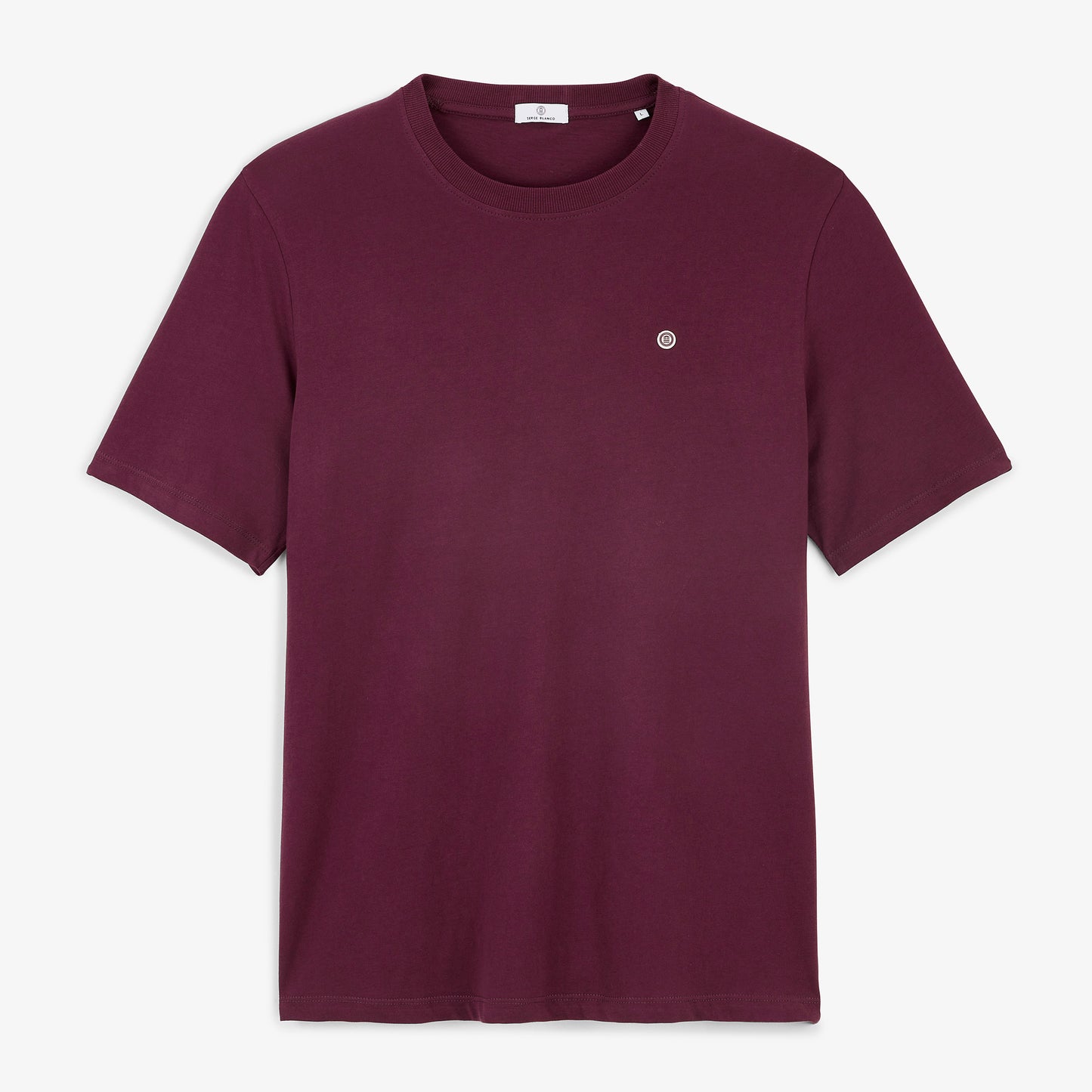 T-shirt manches courtes col rond Théo rouge bordeaux