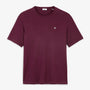 T-shirt manches courtes col rond Théo rouge bordeaux