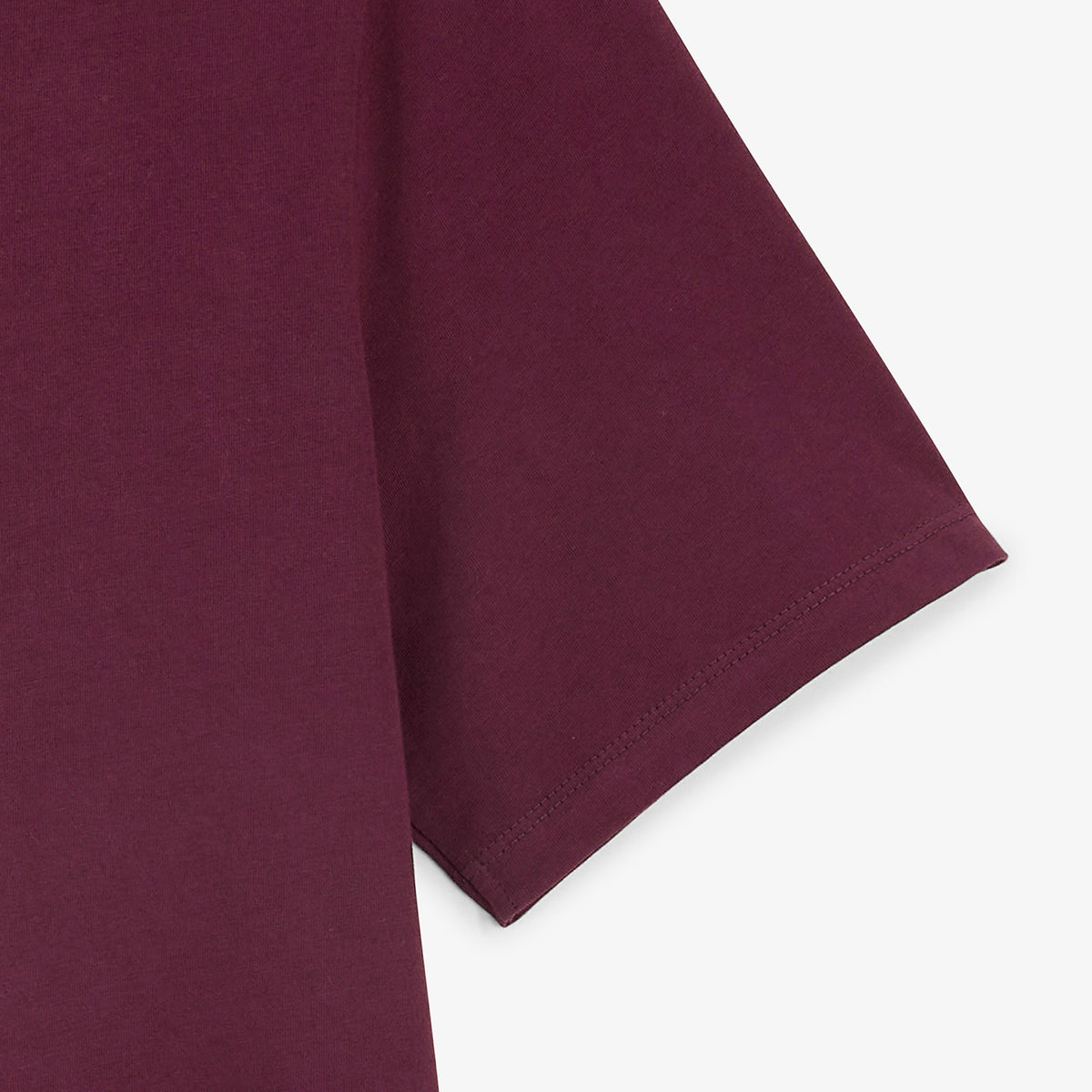 T-shirt manches courtes col rond Théo rouge bordeaux