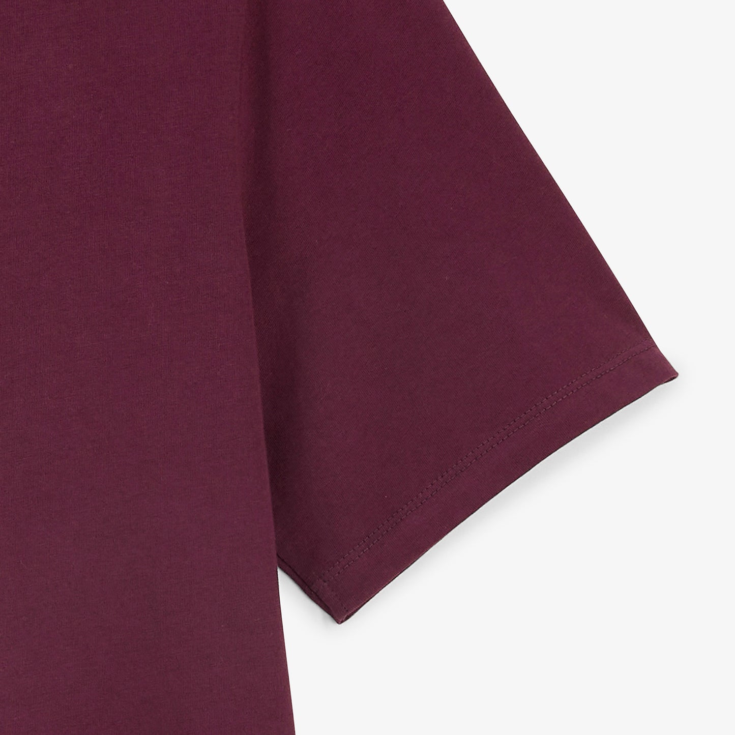 T-shirt manches courtes col rond Théo rouge bordeaux