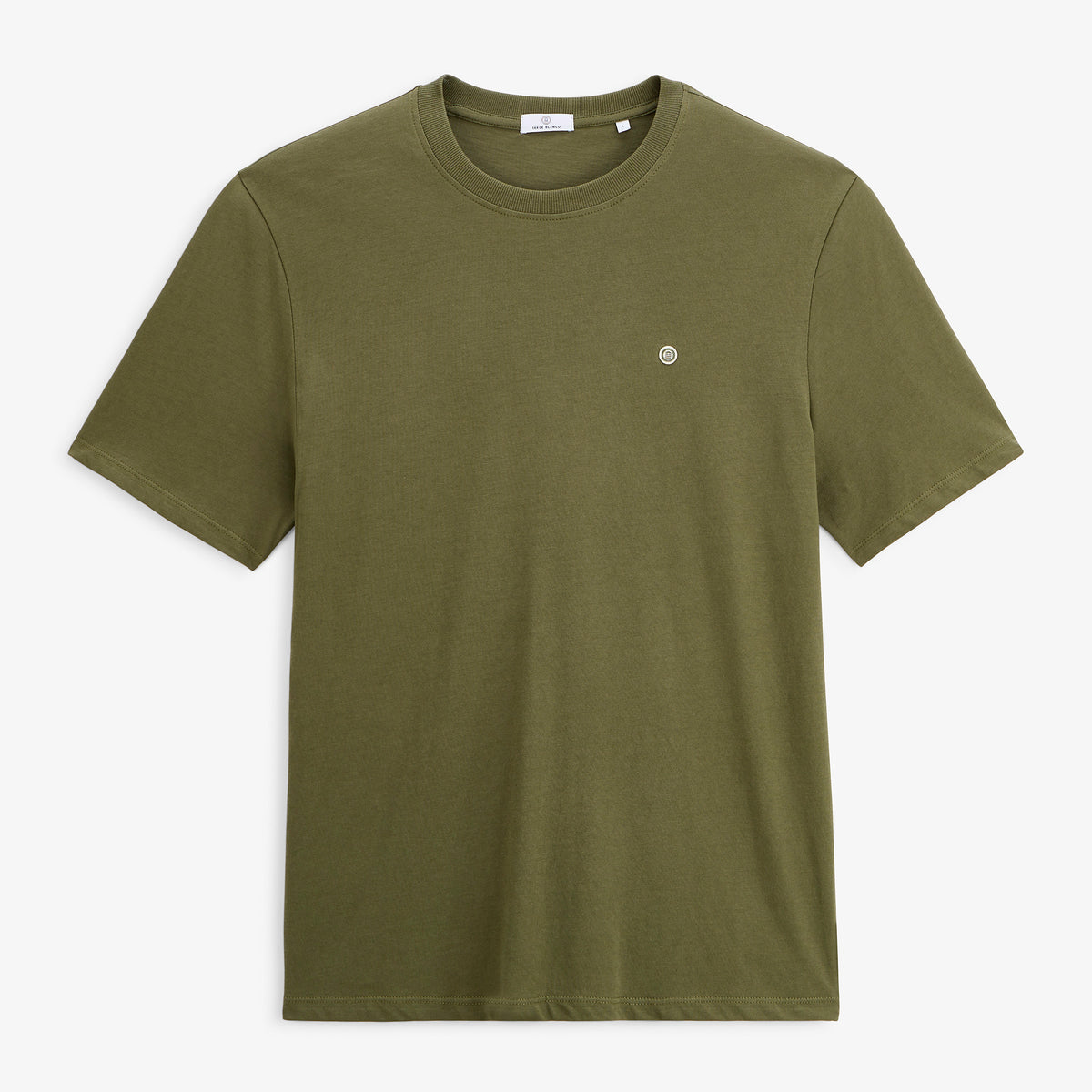 T-shirt manches courtes col rond Théo vert thym