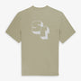 Maglietta a maniche corte in cotone stampato beige dello Stade Toulousain