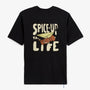 T-shirt manches courtes oversize Thor Play imprimé Spice-Up Ya Life noir