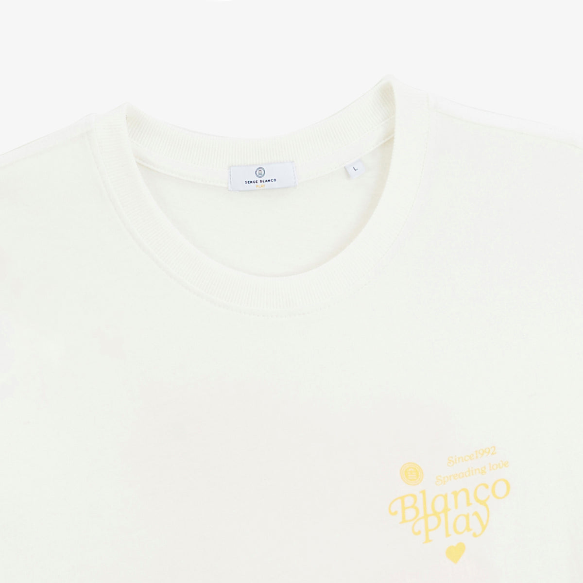 T-shirt manches courtes Thor SBPLAY oversize imprimé French Morning Routine blanc cassé