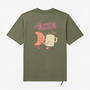 T-shirt Thor SBPLAY oversize imprimé French Morning Routine vert militaire