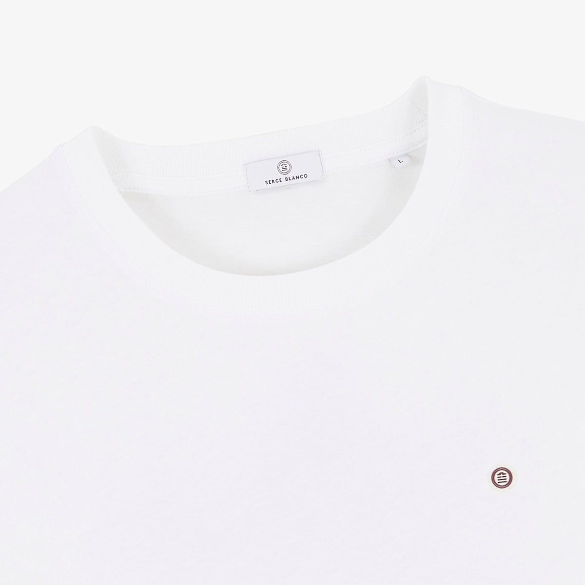 T-shirt manches courtes Théo imprimé dos Biarritz Cerises blanc