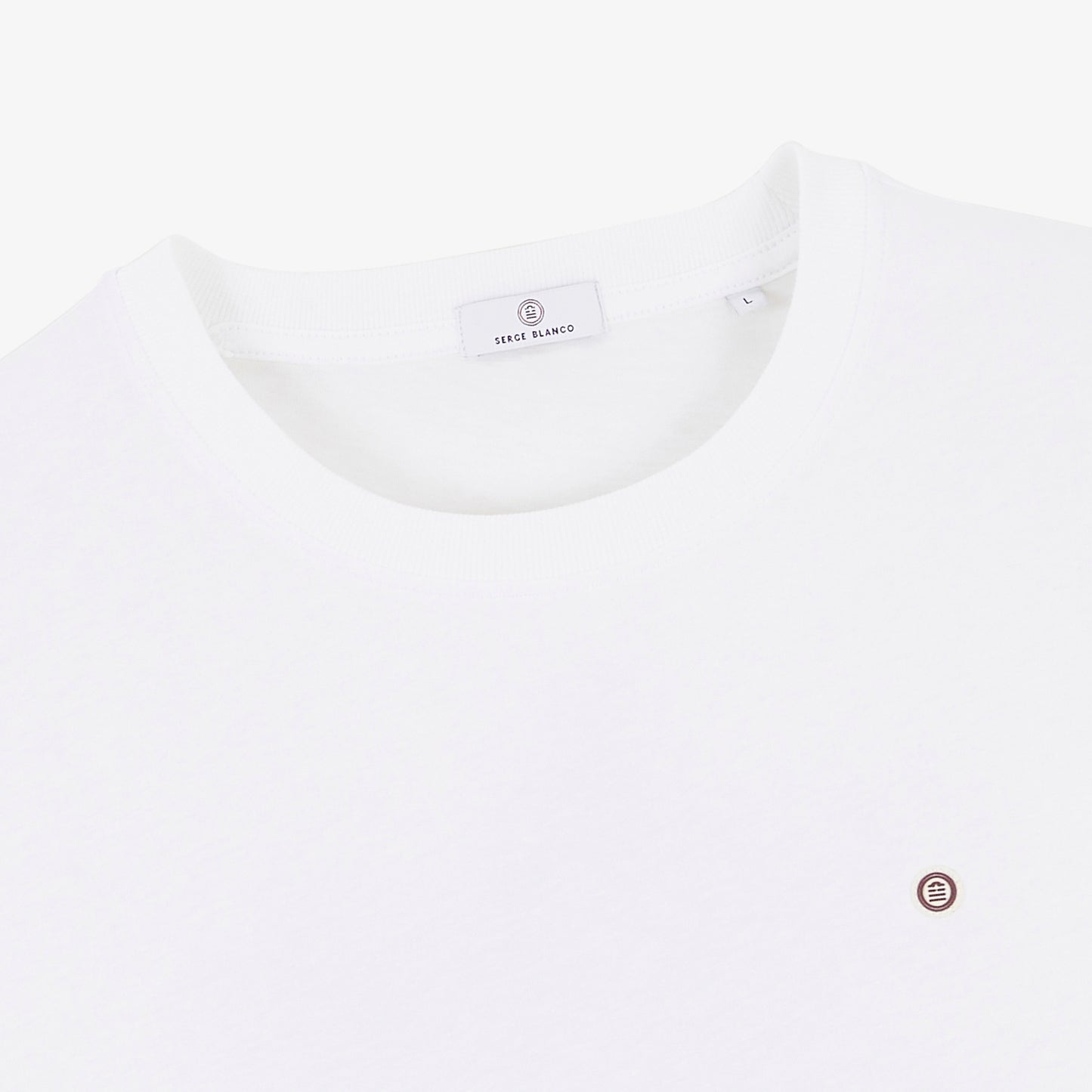 T-shirt manches courtes Théo imprimé dos Biarritz Cerises blanc