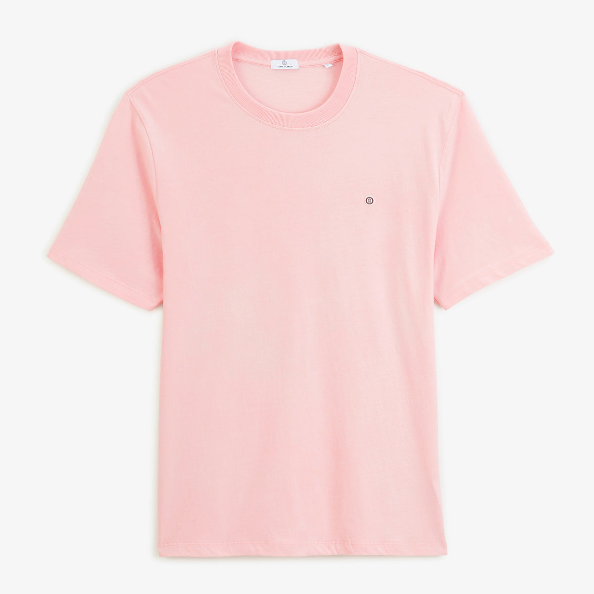 T-shirt manches courtes Théo imprimé dos Blanco Twist rose pivoine