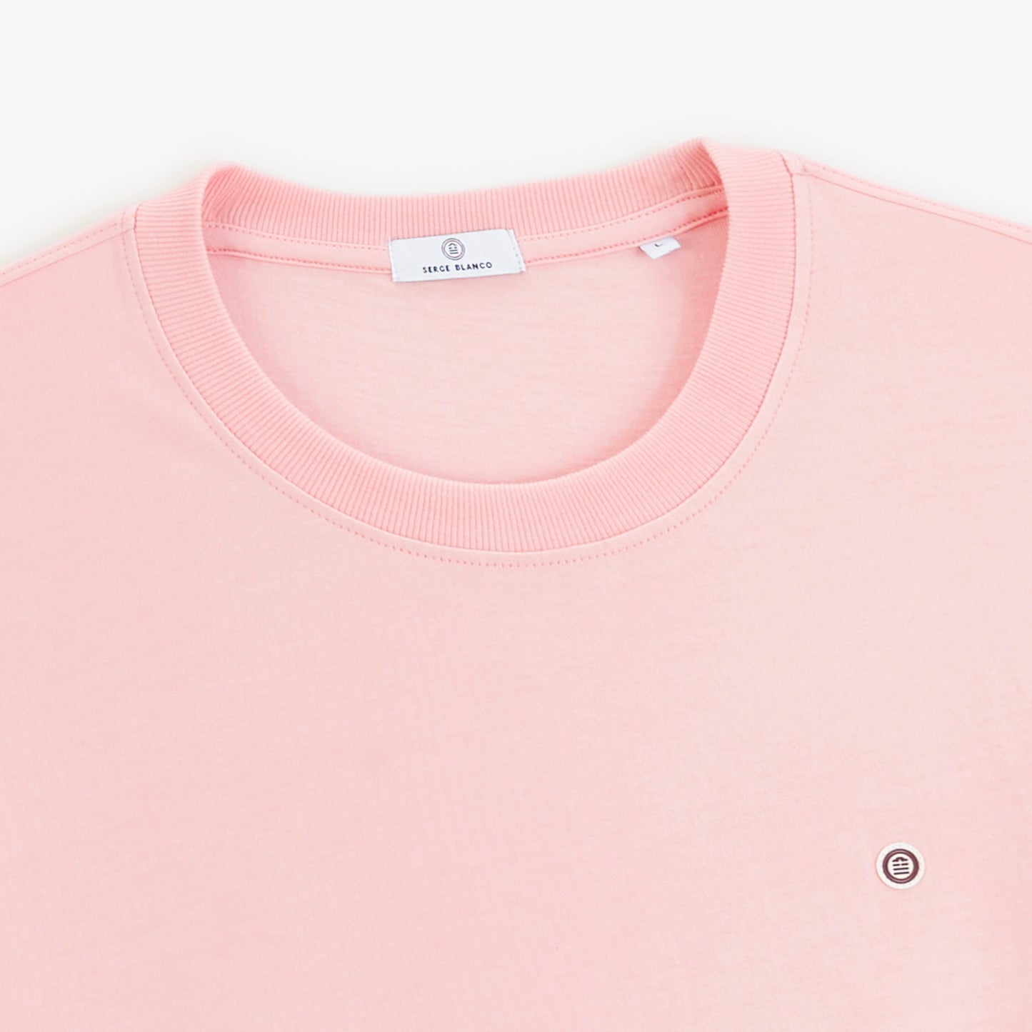 T-shirt manches courtes Théo imprimé dos Blanco Twist rose pivoine