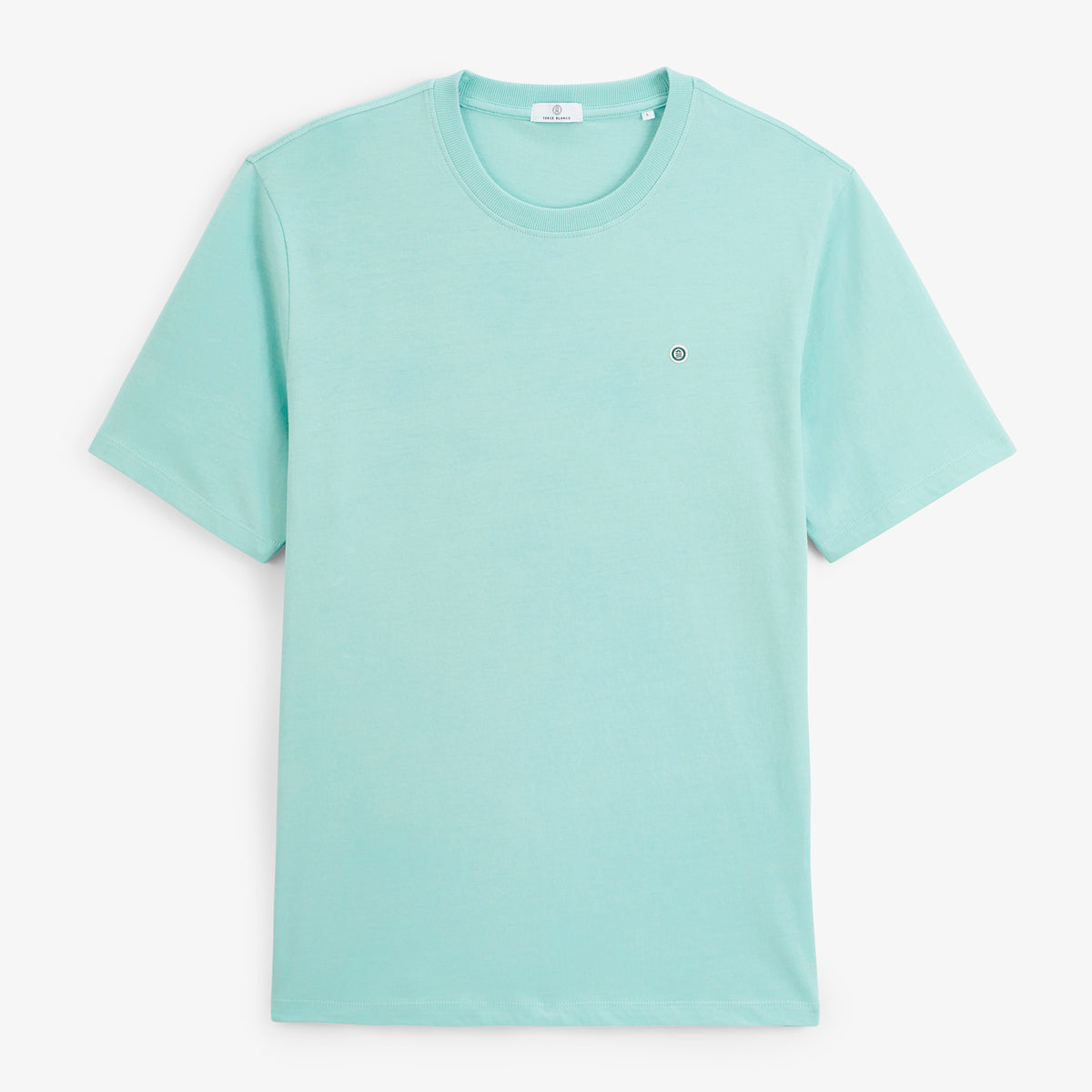 T-shirt manches courtes Théo imprimé dos Blanco Twist bleu ciel