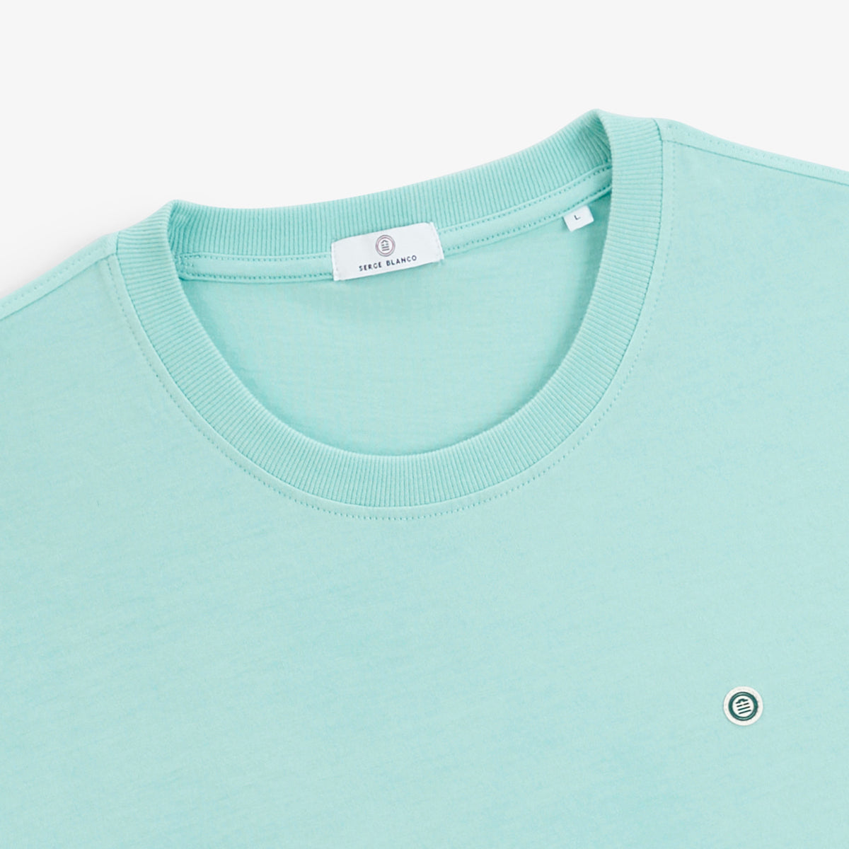 T-shirt manches courtes Théo imprimé dos Blanco Twist bleu ciel