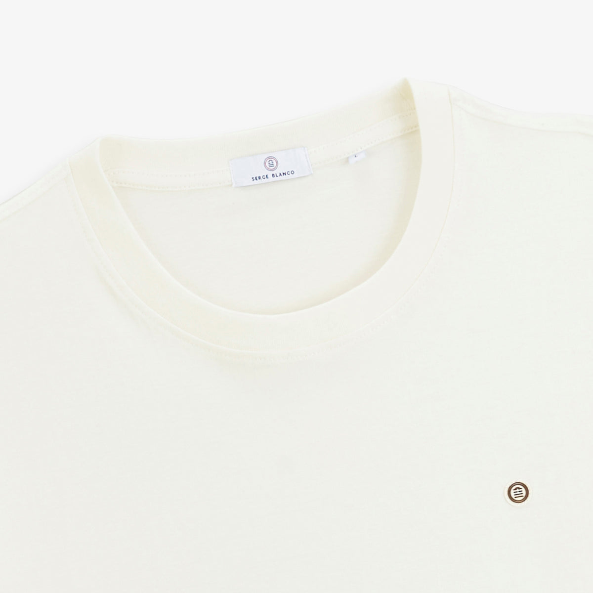 T-shirt manches courtes Théo imprimé dos Blanco Squad blanc cassé