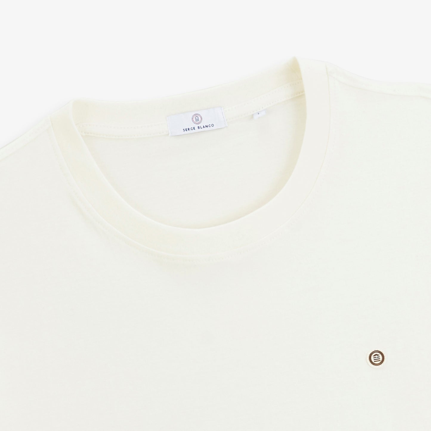 T-shirt manches courtes Théo imprimé dos Blanco Squad blanc cassé
